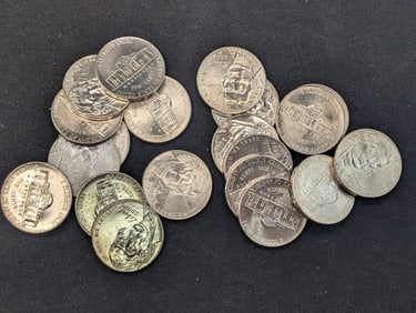 (20) 2006-P Return To Monticello Nickels Uncirculated From Canvas Mint Bag