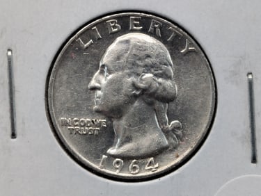 1964-P AU 90% Silver Washington Quarter