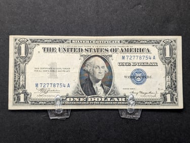 ERROR - 1935-A $1 Silver Certificate - Crooked Printed Reverse