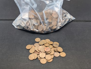 1,000 Lincoln Head Wheat Cents.