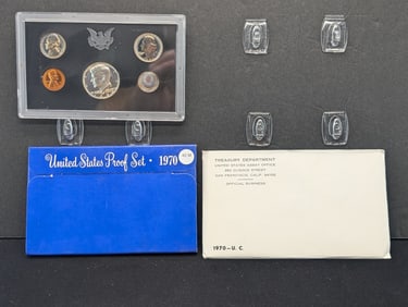 1970-S United States Proof & 1970 P&D Mint Sets With Original Sealed Gov't Packaging.  Incl The 1970