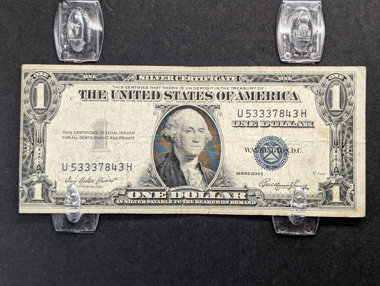 ERROR - 1935-E $1 Silver Certificate - Miscut (1 of 3)