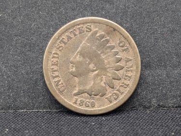 1860-CN Semi-Key Date Indian Head Cent.