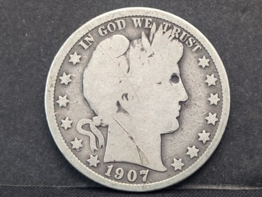 1907 Barber Half Dollar