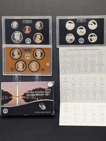 2014-S United States 14-Coin SILVER Proof Set With OGP & COA.
