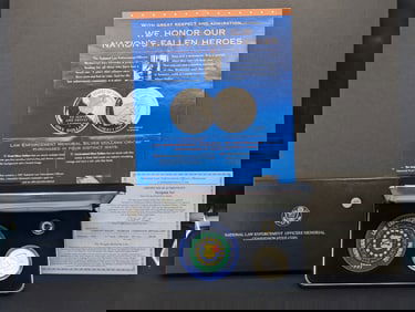 1997 P Law Enforcement Insignia Set in original box. No COA. GEM Proof. In demand.