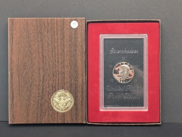 1971-S 40% Silver Proof Eisenhower Dollar in Original Brown Box