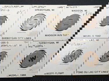 6- Wisconsin Transit Tokens