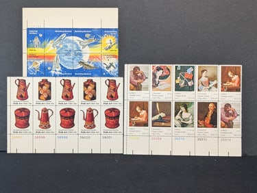 3- Plate Blocks  Mint Never Hinged