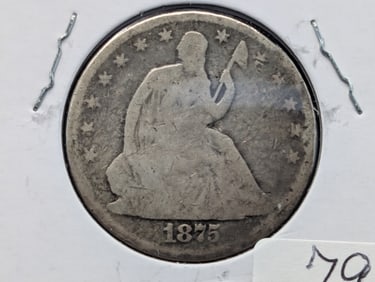 1875 Liberty Seated Half Dollar