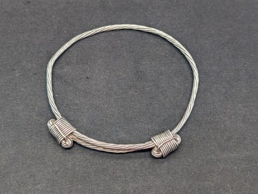 Heavy Sterling Silver Rope Twist Bracelet (17.7g Total Weight)