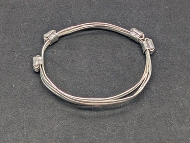 Sterling Silver Adjustable Bracelet (19.8g Total Weight)