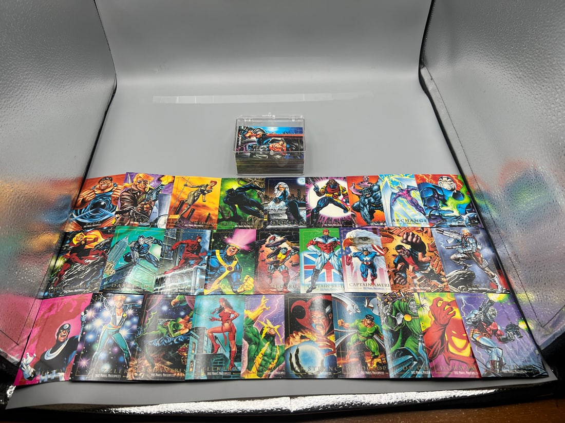 1992 Skybox Marvel Masterpieces Complete 100 Card Series One Set (1 of 4)