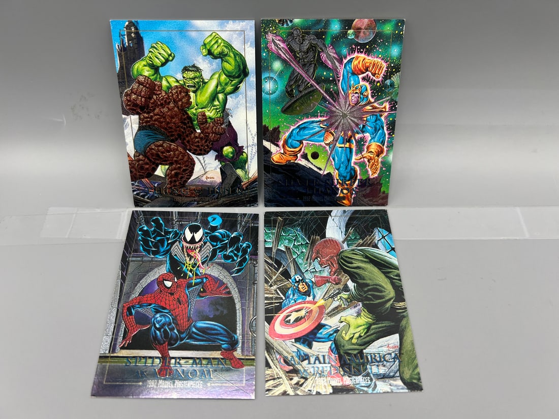 1992 Skybox Marvel Masterpieces Near Complete 4 Card Battle Spectra Set - Missing Card #3-D (1 of 2)