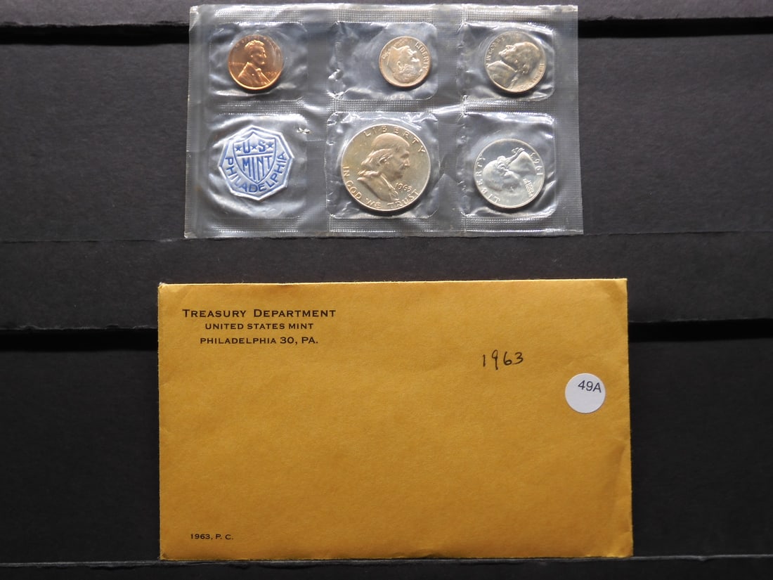 1963 US Silver Proof Set. GEM in original envelope. (1 of 3)