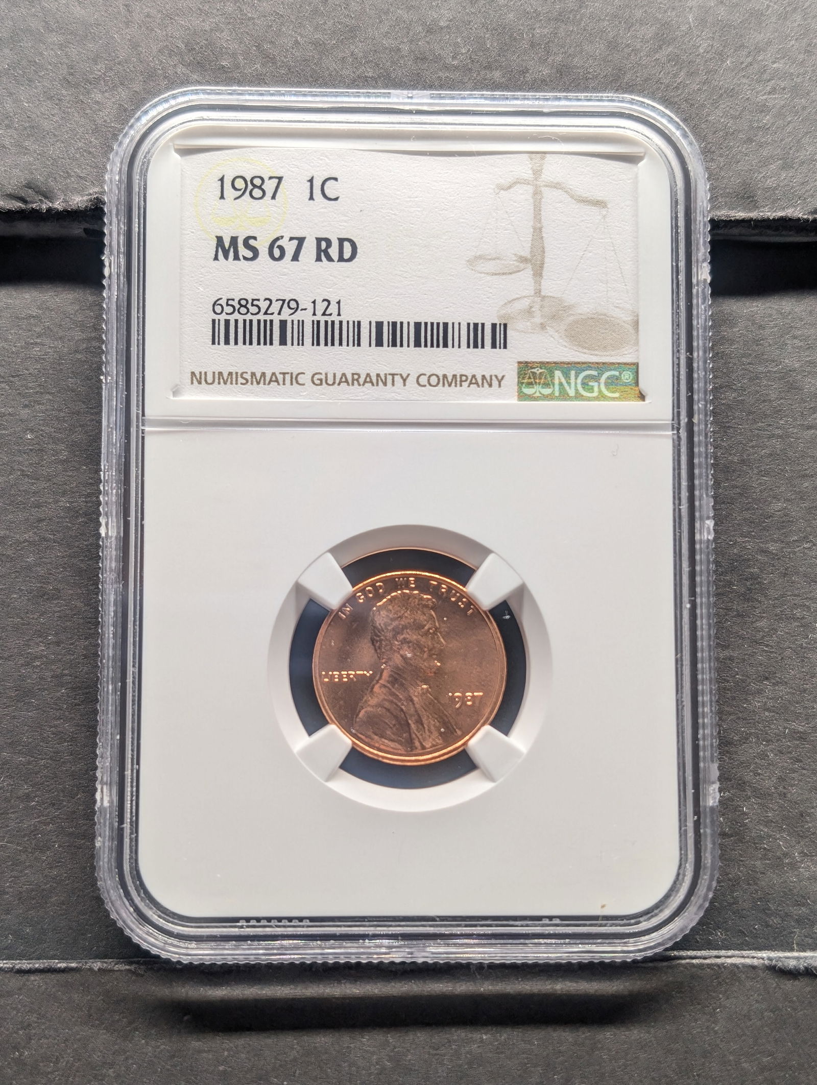 1987 Lincoln Memorial Cent - NGC MS67 RD (1 of 4)