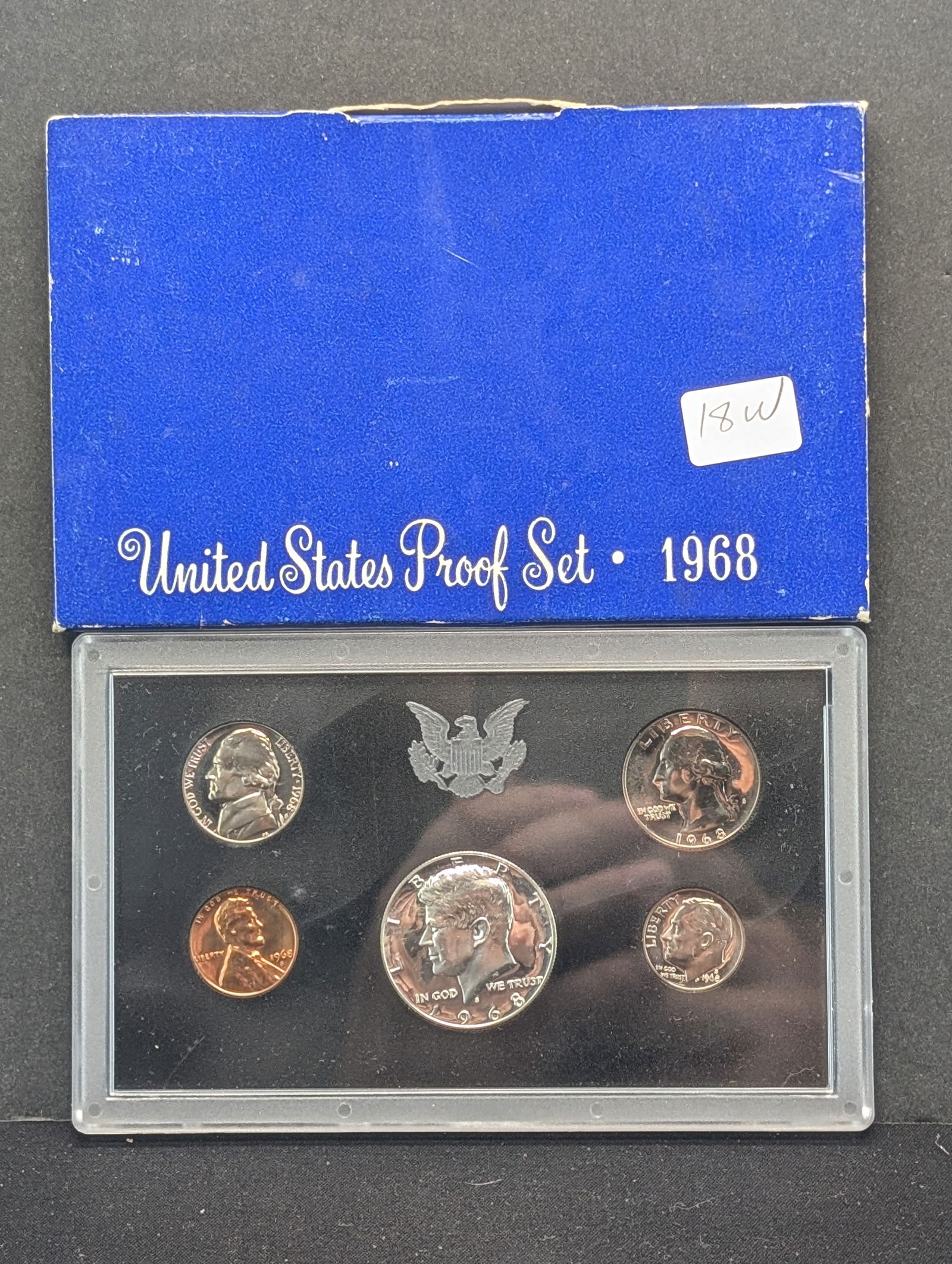 1968-S U.S. Mint Proof Set- Contains 1968-S 40% Silver Kennedy Half Dollar (1 of 3)