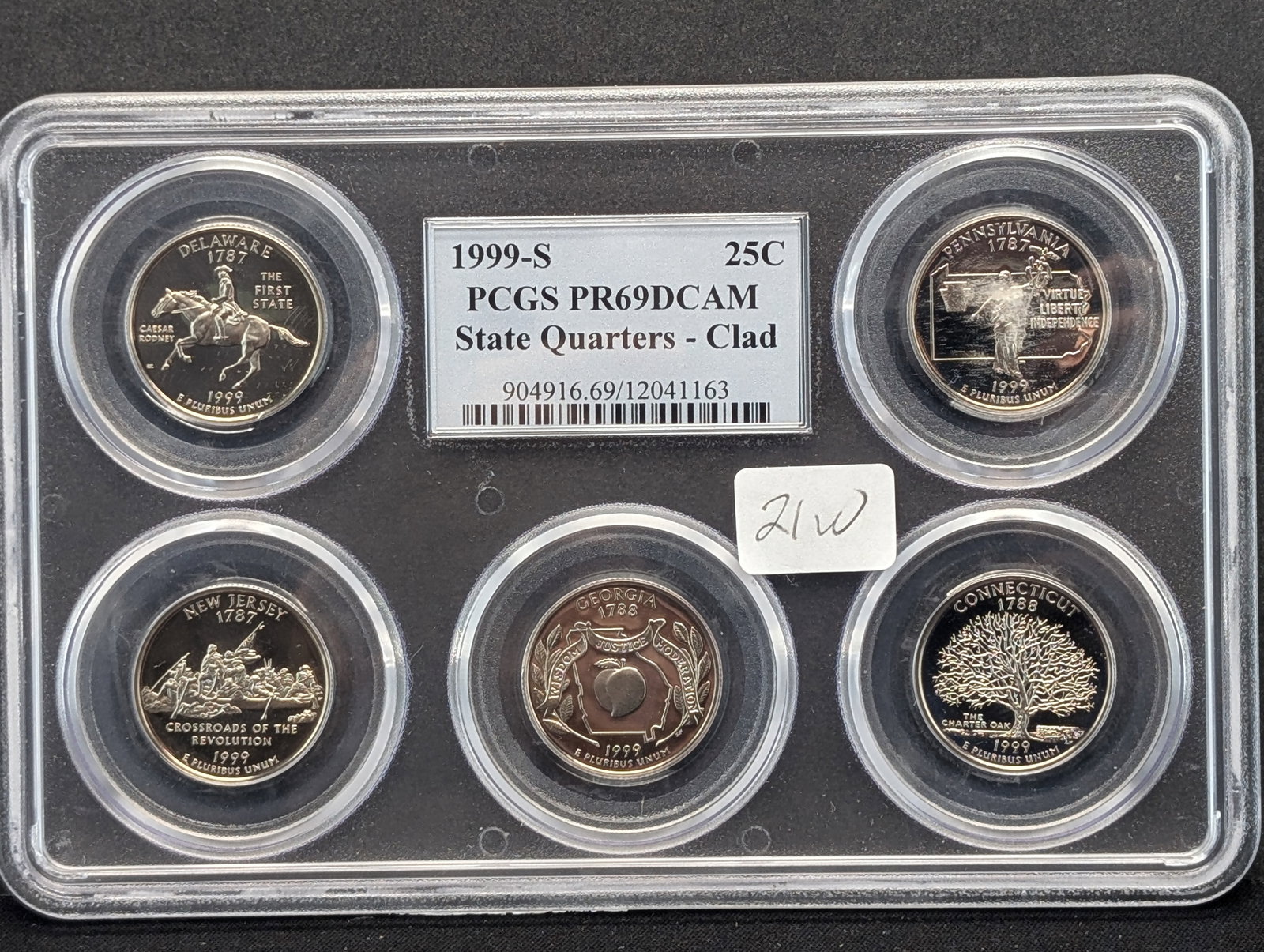 1999-S PCGS Clad State Quarter Proof Set Graded PR69DCAM- Books for $179 (1 of 2)