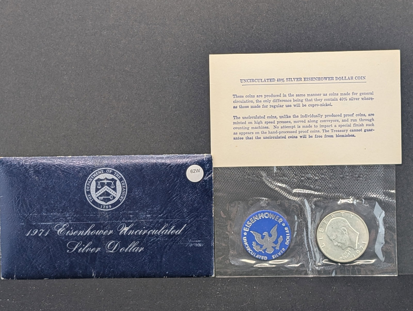 1971-S UNC 40% Silver Eisenhower Dollar (1 of 4)