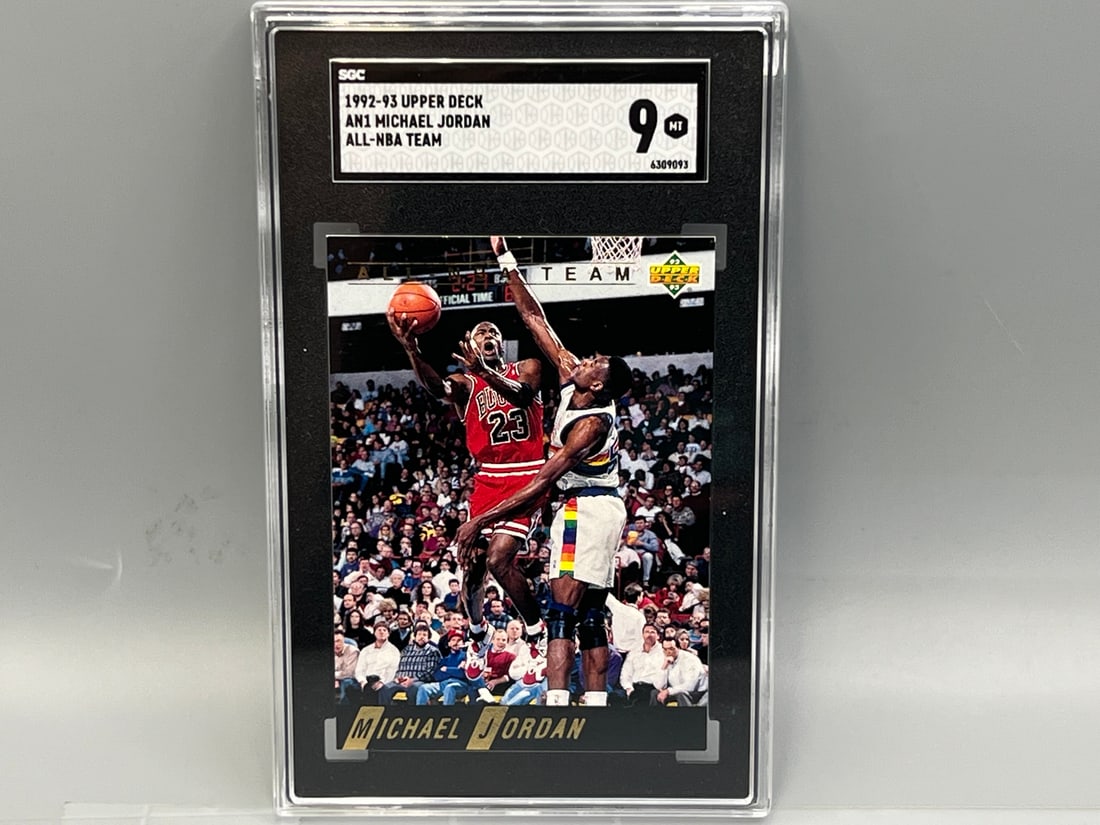 1992-93 Upper Deck Michael Jordan All NBA Team Insert #AN1 SGC Mint 9 (1 of 2)