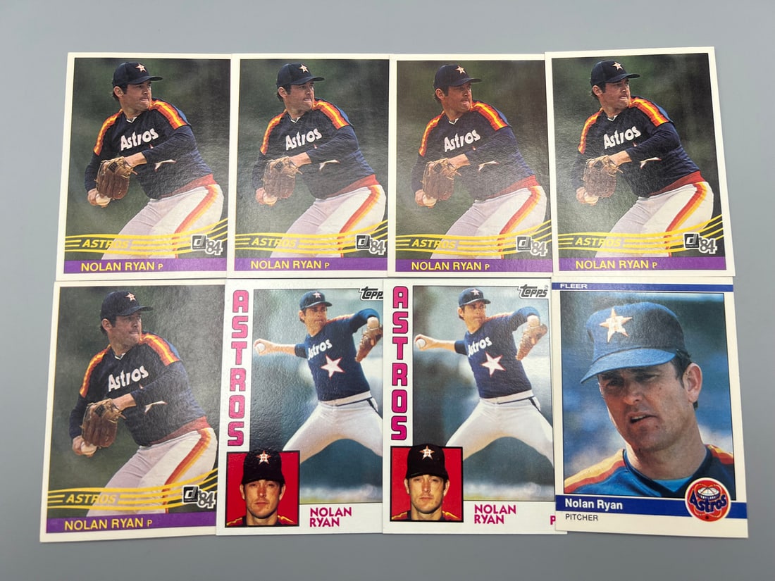 Lot of (8) 1984 Nolan Ryan Baseball Cards (1 of 2)