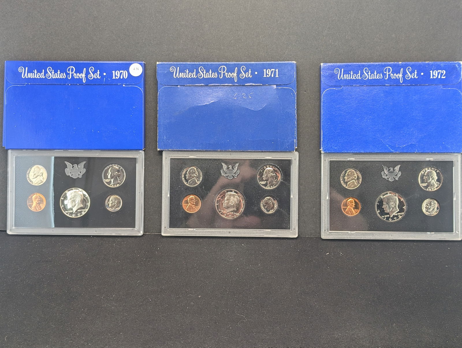 1970 1971 1972 United States Proof Sets With Original Gov't Packaging.  Includes The 1970-S Proof (1 of 7)