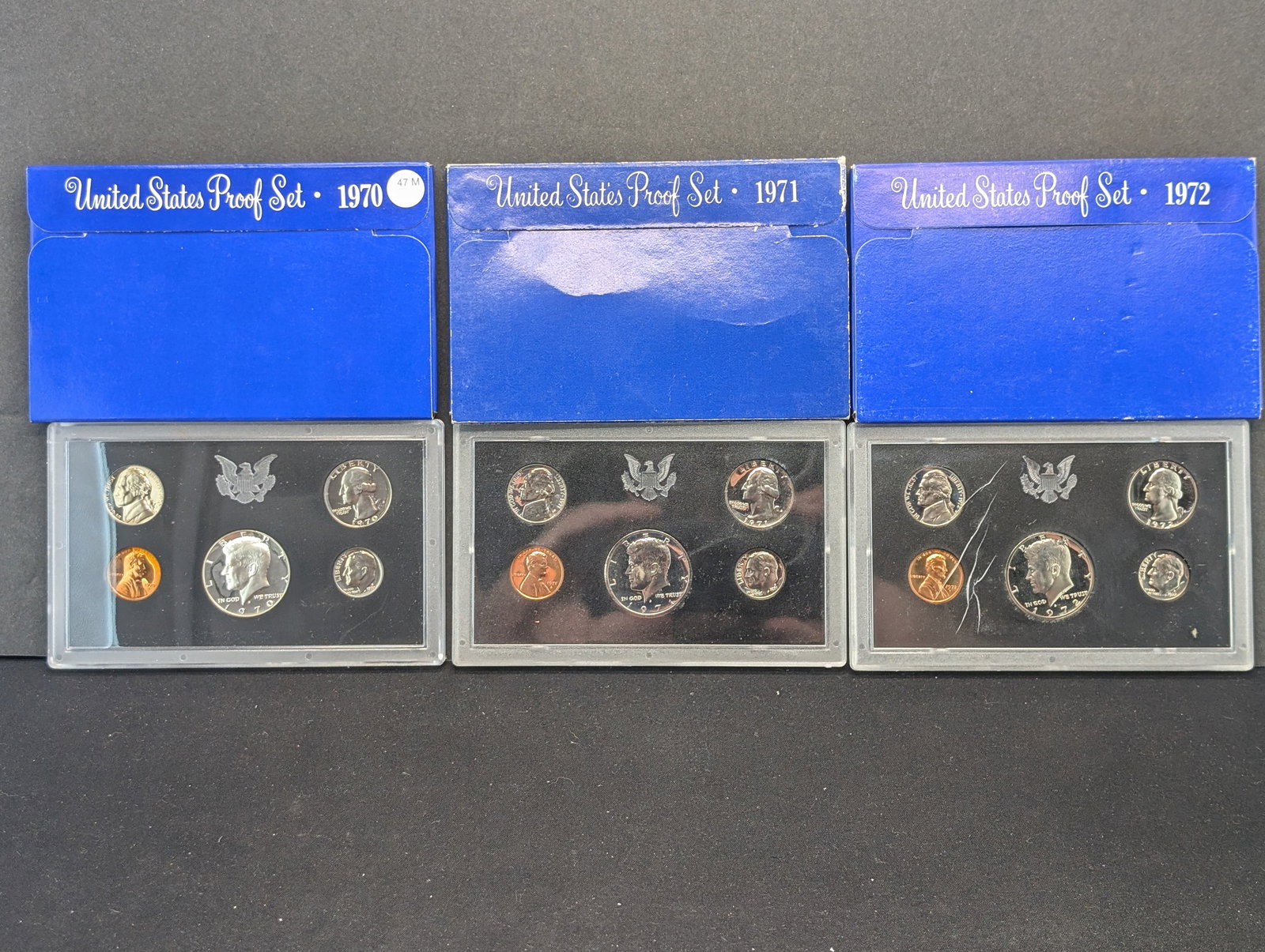 1970 1971 1972 United States Proof Sets With Original Gov't Packaging.  Includes The 1970-S Proof (1 of 7)