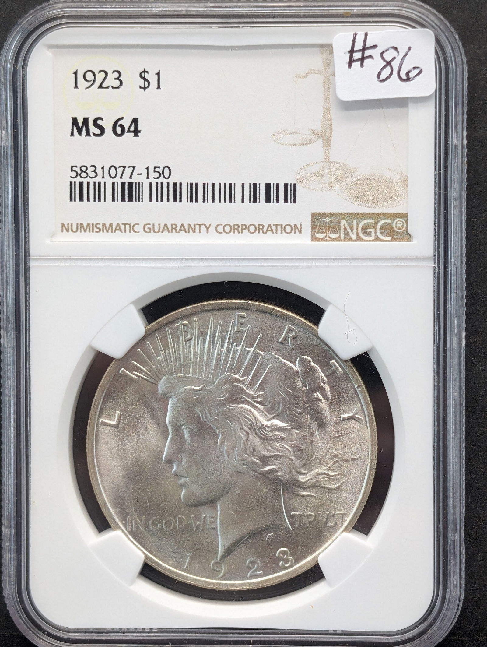 1923 Peace $1 NGC MS 64 (1 of 3)