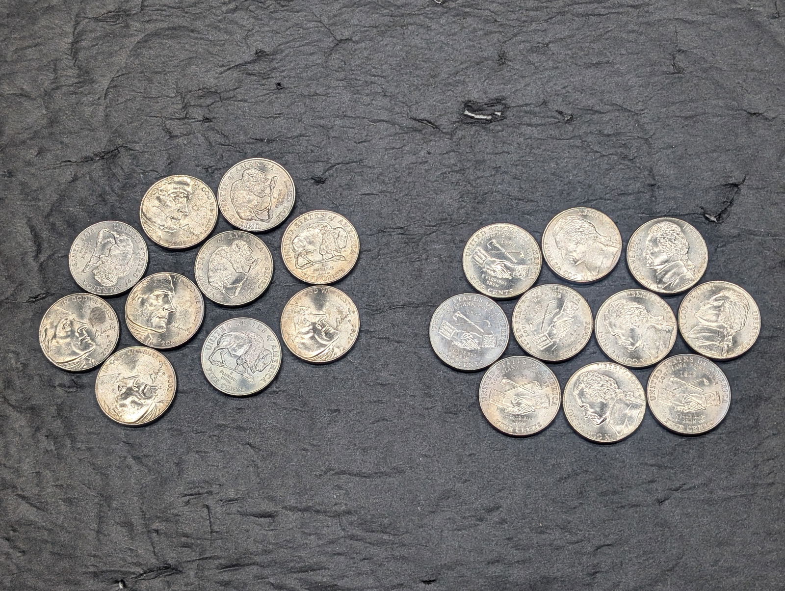 (10) 2005-P Jefferson Buffalo Nickels and (10) 2004-P  Jefferson Louisiana Purchase (1 of 5)