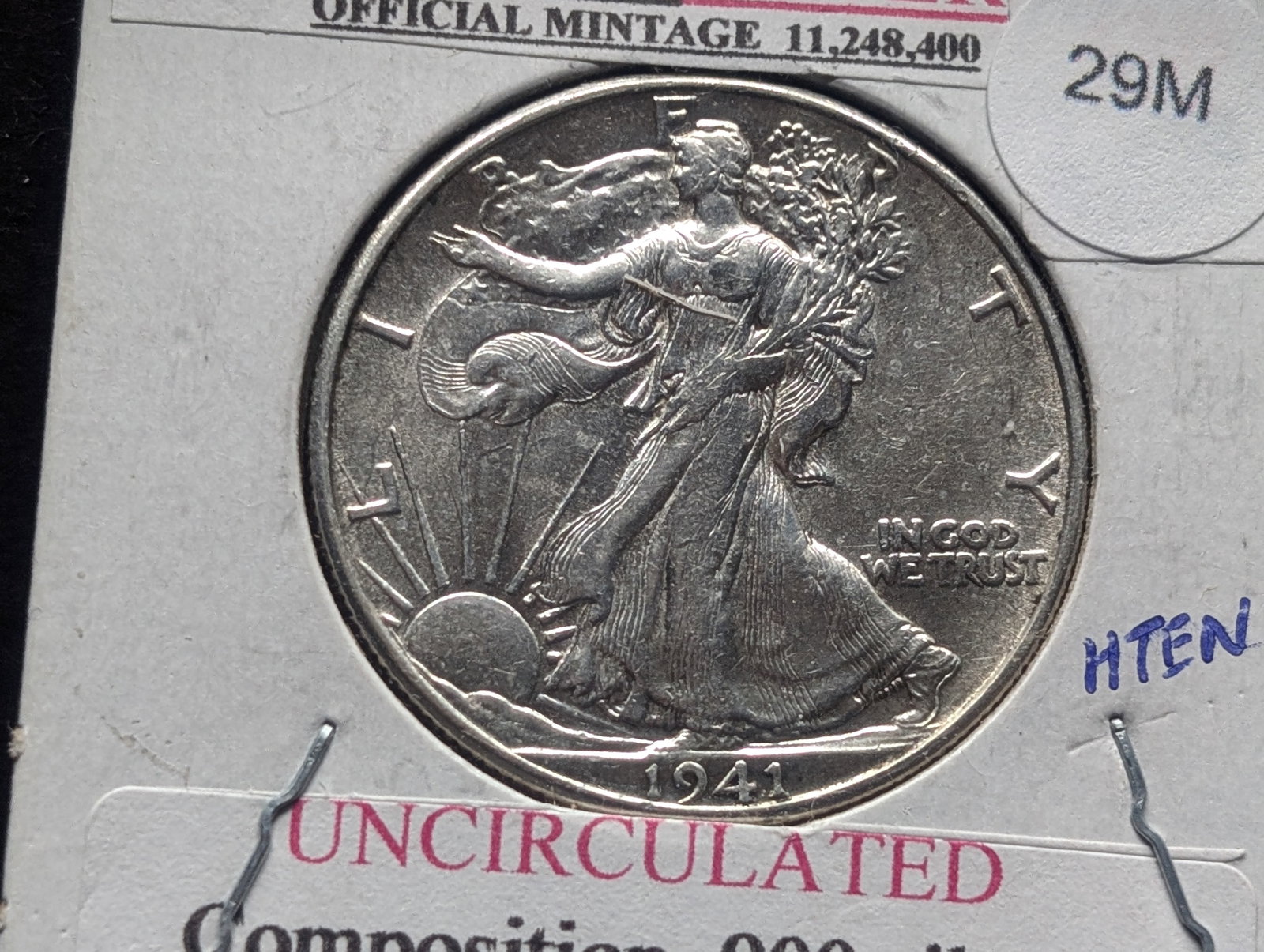 1941-D UNC Walking Liberty Half Dollar: 1941-D UNC Walking Liberty Half Dollar