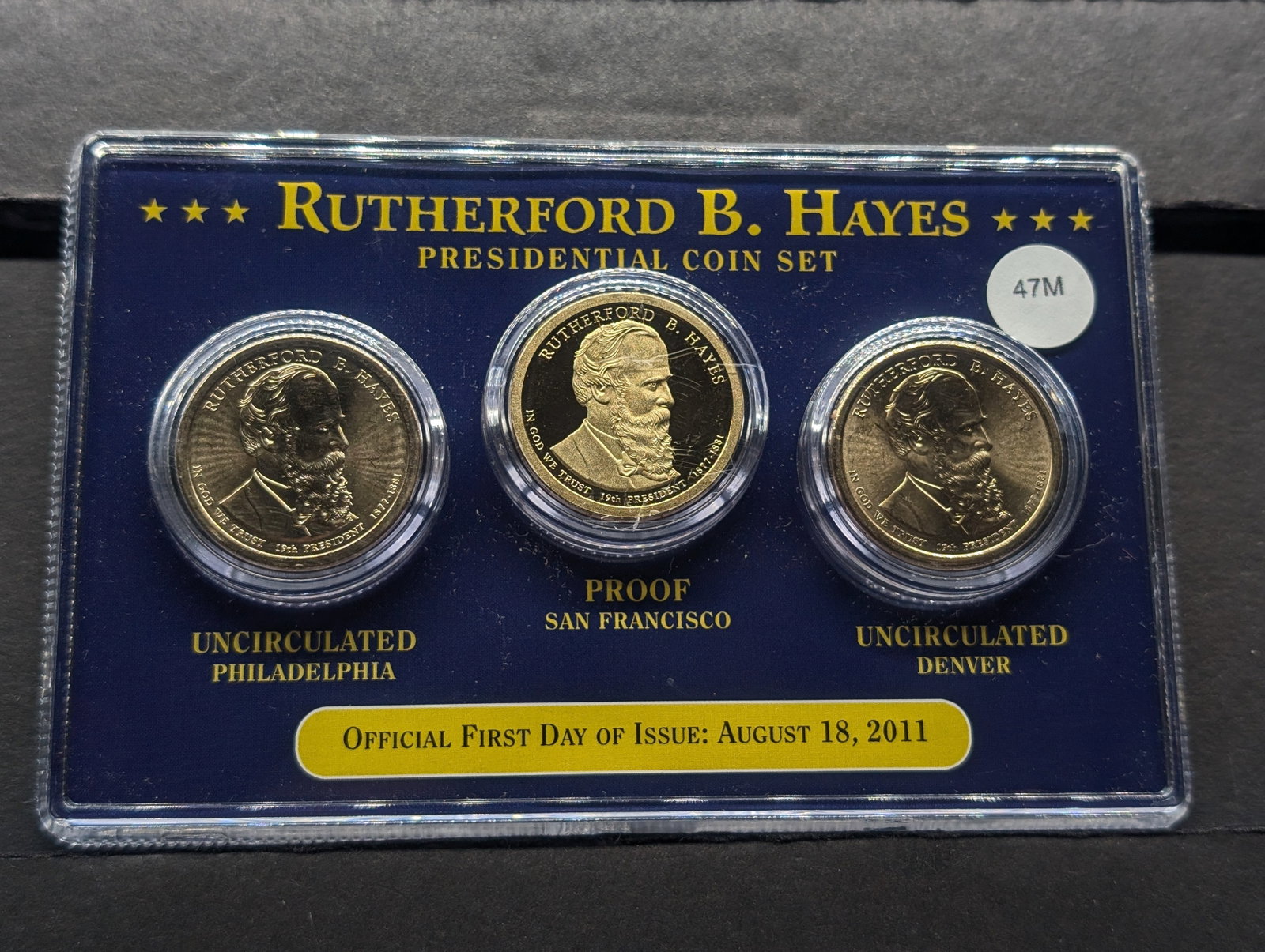 2011-P+D+S Rutherford B. Hayed Presidential Dollar Set- P+D Are UNC, S Is Proof: 2011-P+D+S Rutherford B. Hayed Presidential Dollar Set- P+D Are UNC, S Is Proof