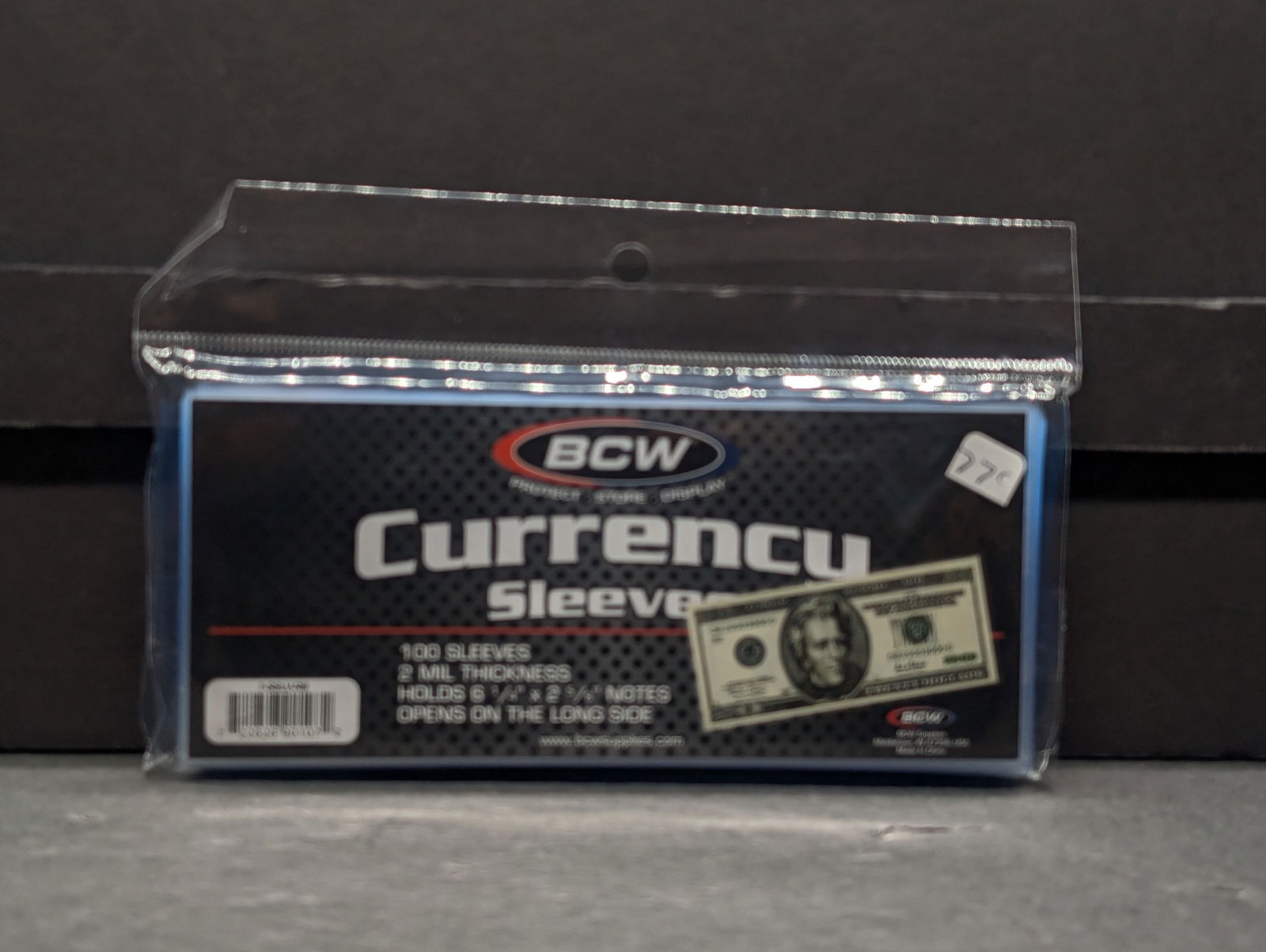 100 BCW Currency Sleeves, New/Sealed (1 of 2)