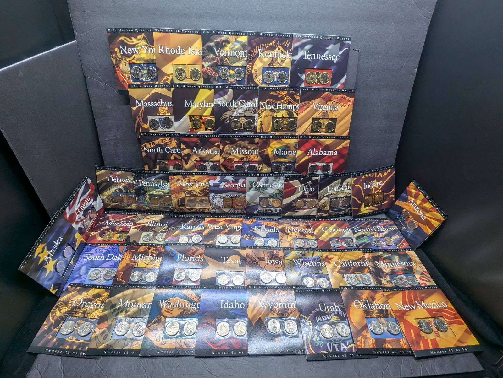 COMPLETE SET of P+D UNC 50 State Quarters- 100 Coins (1 of 14)