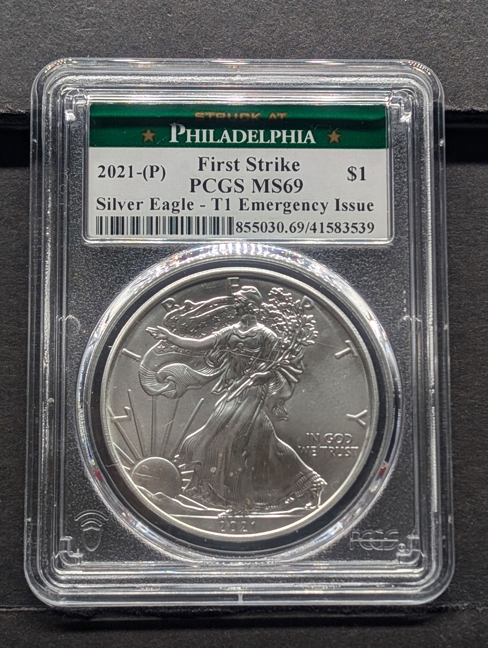 2021-P T-1 American Silver Eagle- PCGS MS69 *First Strike* (1 of 4)