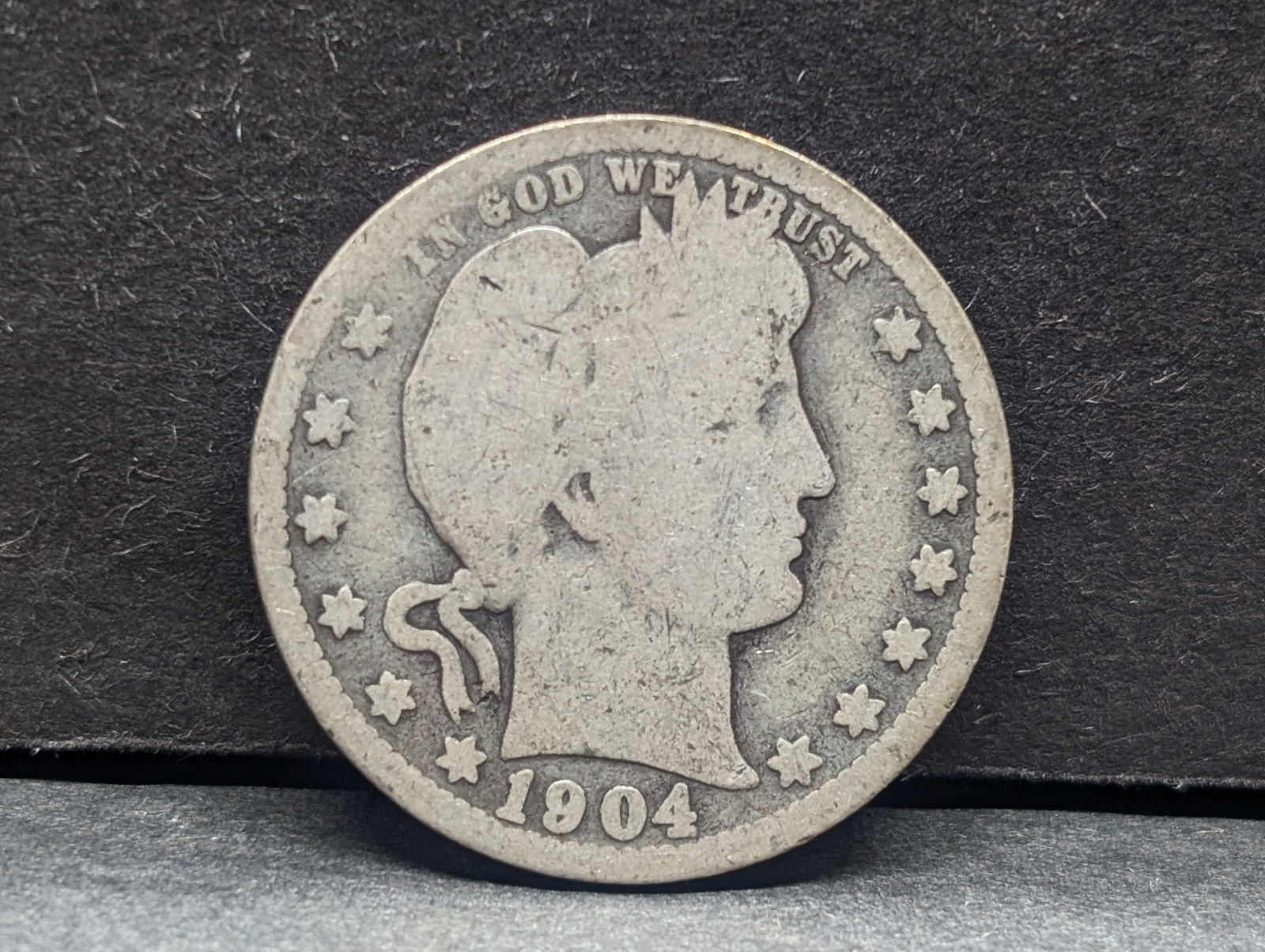 1904-O Barber Silver Quarter *GOOD* (1 of 2)