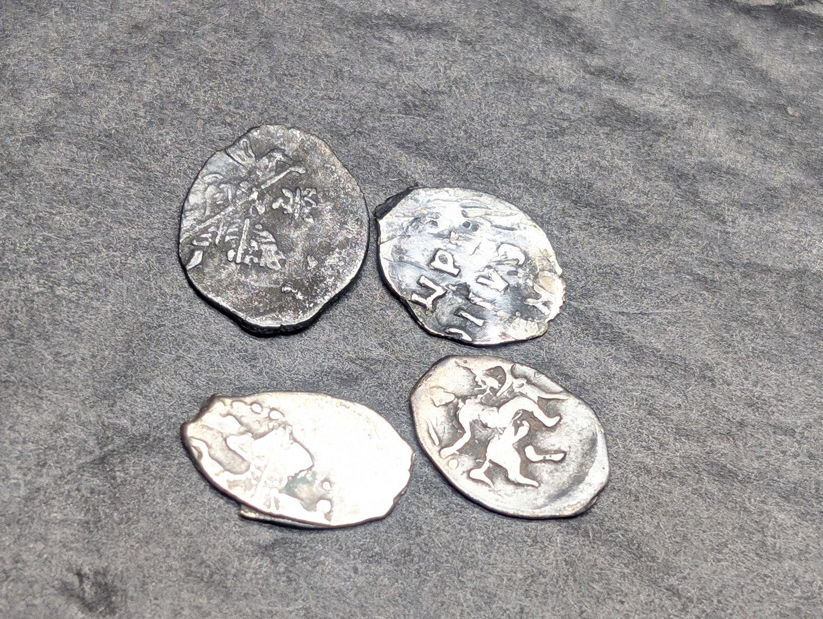 1547-84 Soviet Silver Wire Money - Ivan the Terrible (4 Pcs) (1 of 2)