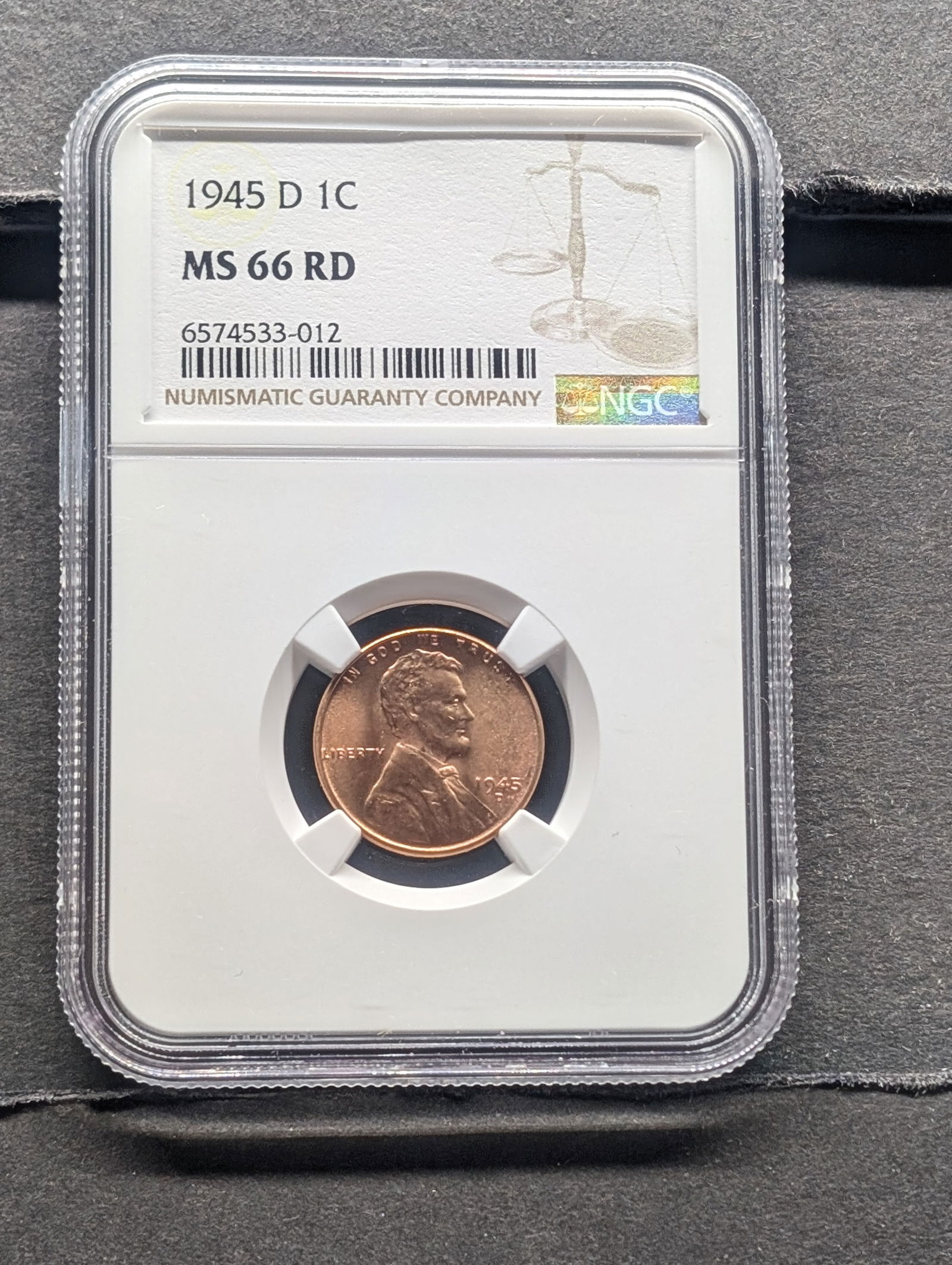1945-D Lincoln Wheat Cent - NGC MS66 RD (1 of 4)
