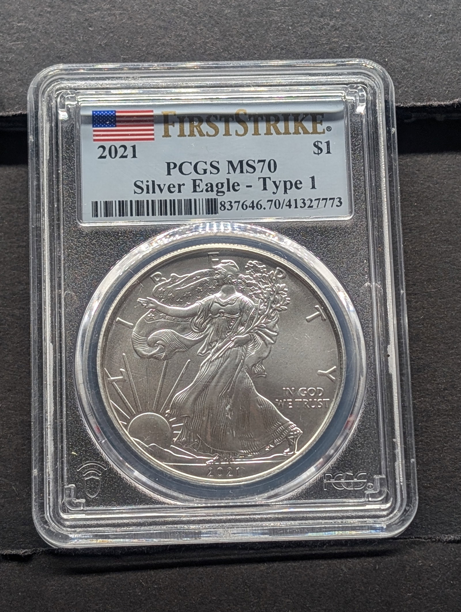2021 Type 1 American Silver Eagle - PCGS MS70 *First Strike* (1 of 4)