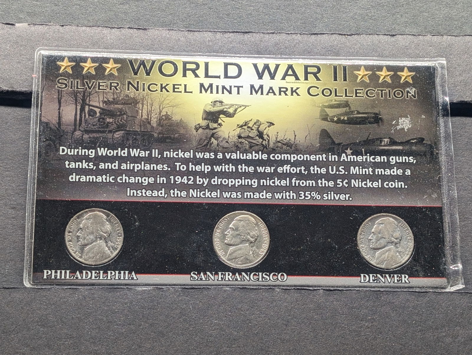 World War II Silver Nickel Mint Mark Collection (1 of 2)
