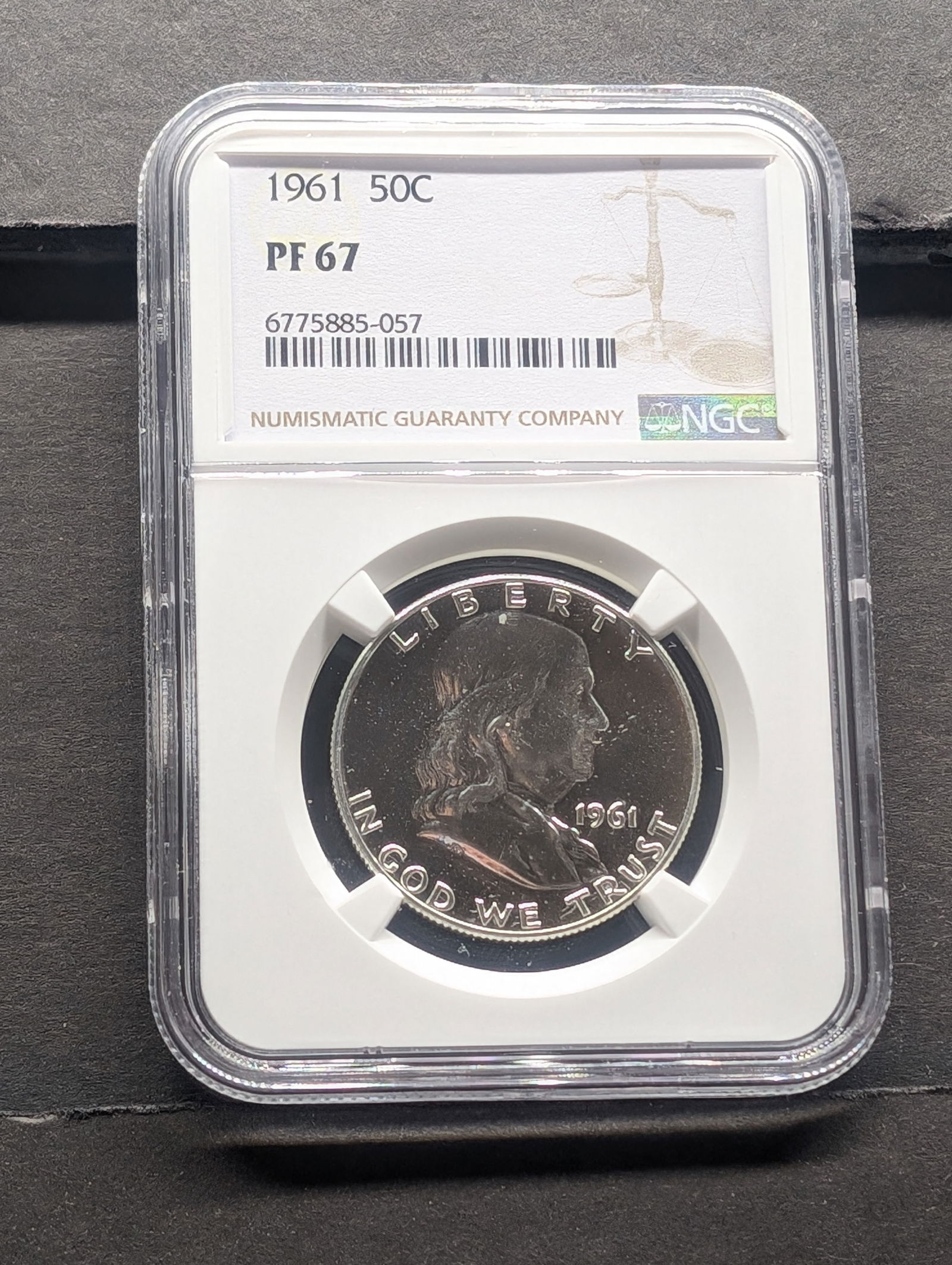 1961 PROOF Franklin Silver Half Dollar - NGC PF67 (1 of 4)
