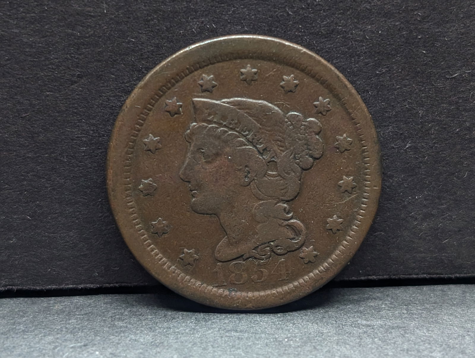 1854 Braided Hair Large Cent *FINE/VF* (1 of 2)