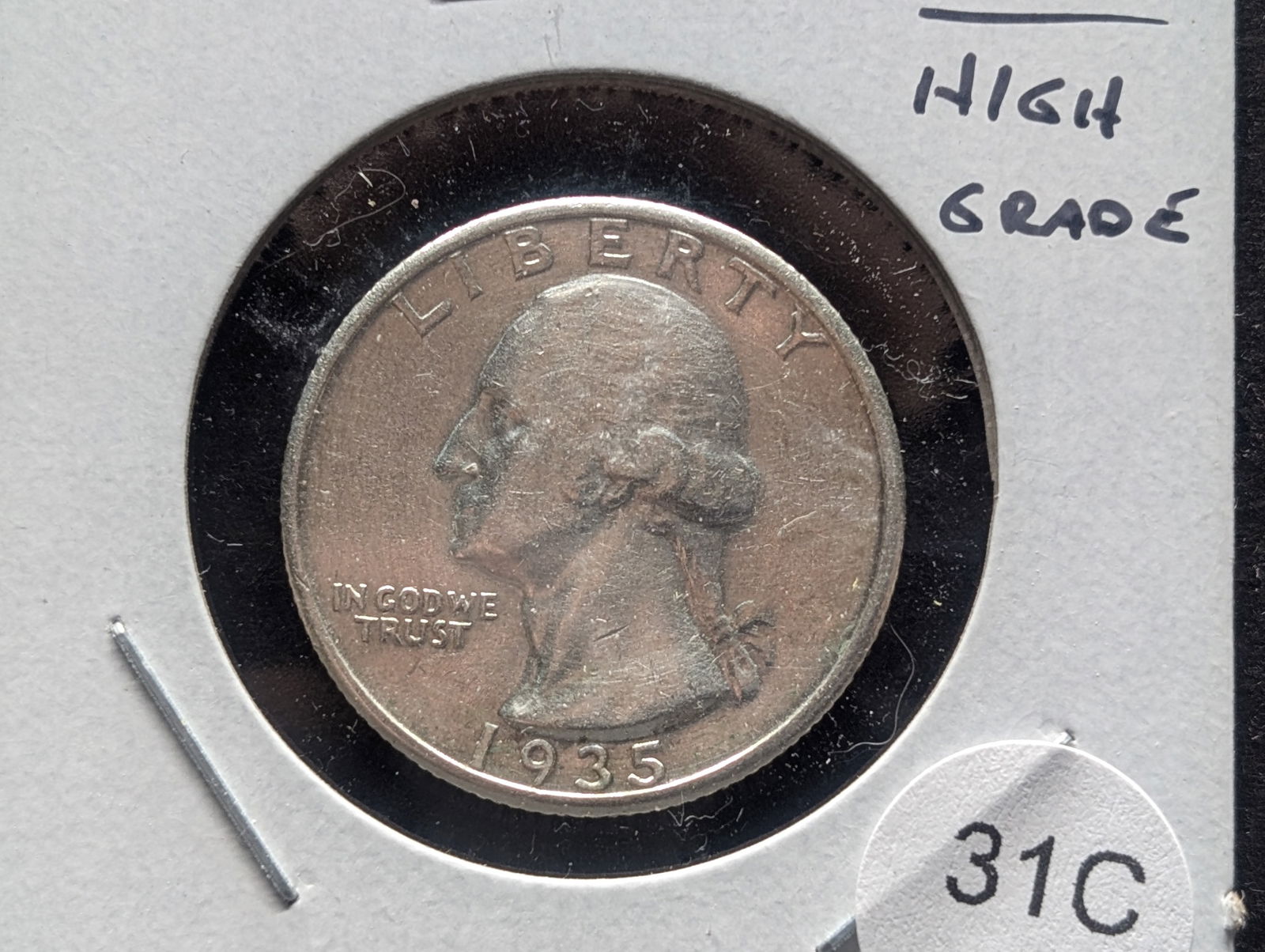 1935-S Washington Quarter.  High Grade. (1 of 3)