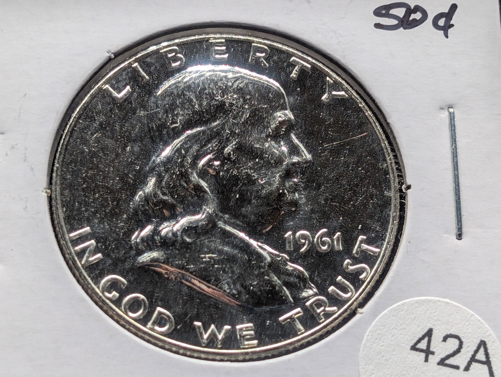 1961 Proof Franklin Half Dollar. (1 of 3)