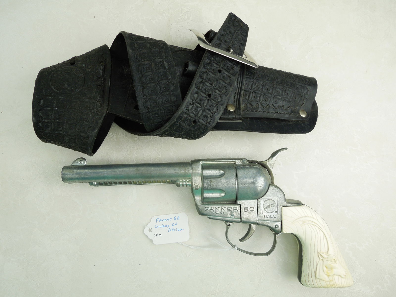 Fanner .50 Cowboy in Africa Cap Gun w/ Lone Ranger Holster: Fanner .50 Cowboy in Africa Cap Gun w/ Lone Ranger Holster
