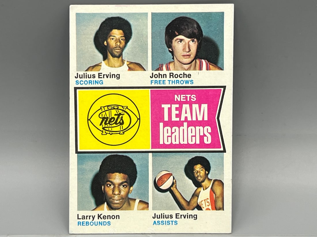 1974 Topps Nets Team Leaders W/ Julius Erving #226 (1 of 2)