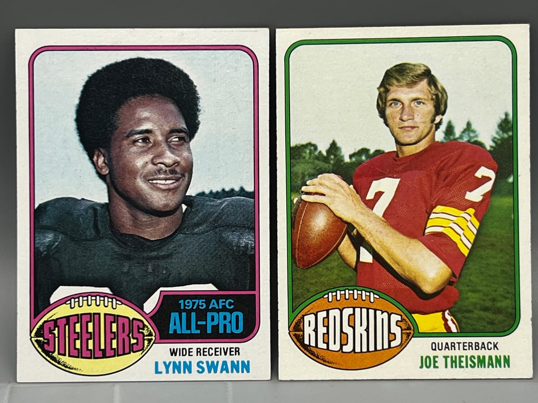 1976 Topps Lynn Swann #140 & Joe Theismann #231 (1 of 2)