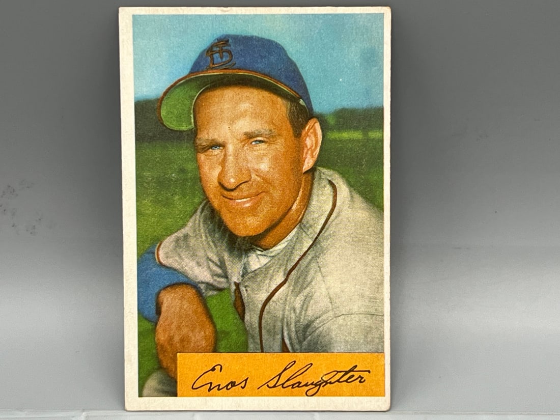 1954 Bowman #62 Enos Slaughter (HOF) / Cardinals (1 of 2)