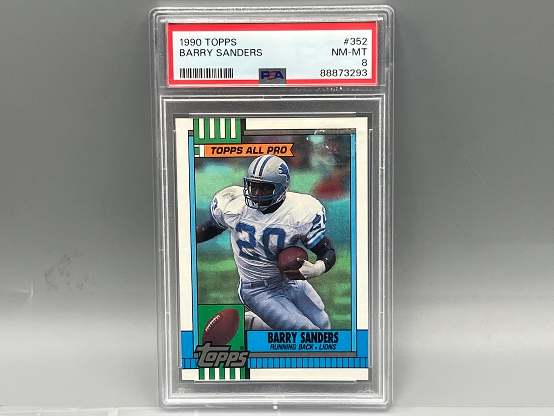 1990 Topps Barry Sanders #352 PSA NM-MT 8: 1990 Topps Barry Sanders #352 PSA NM-MT 8