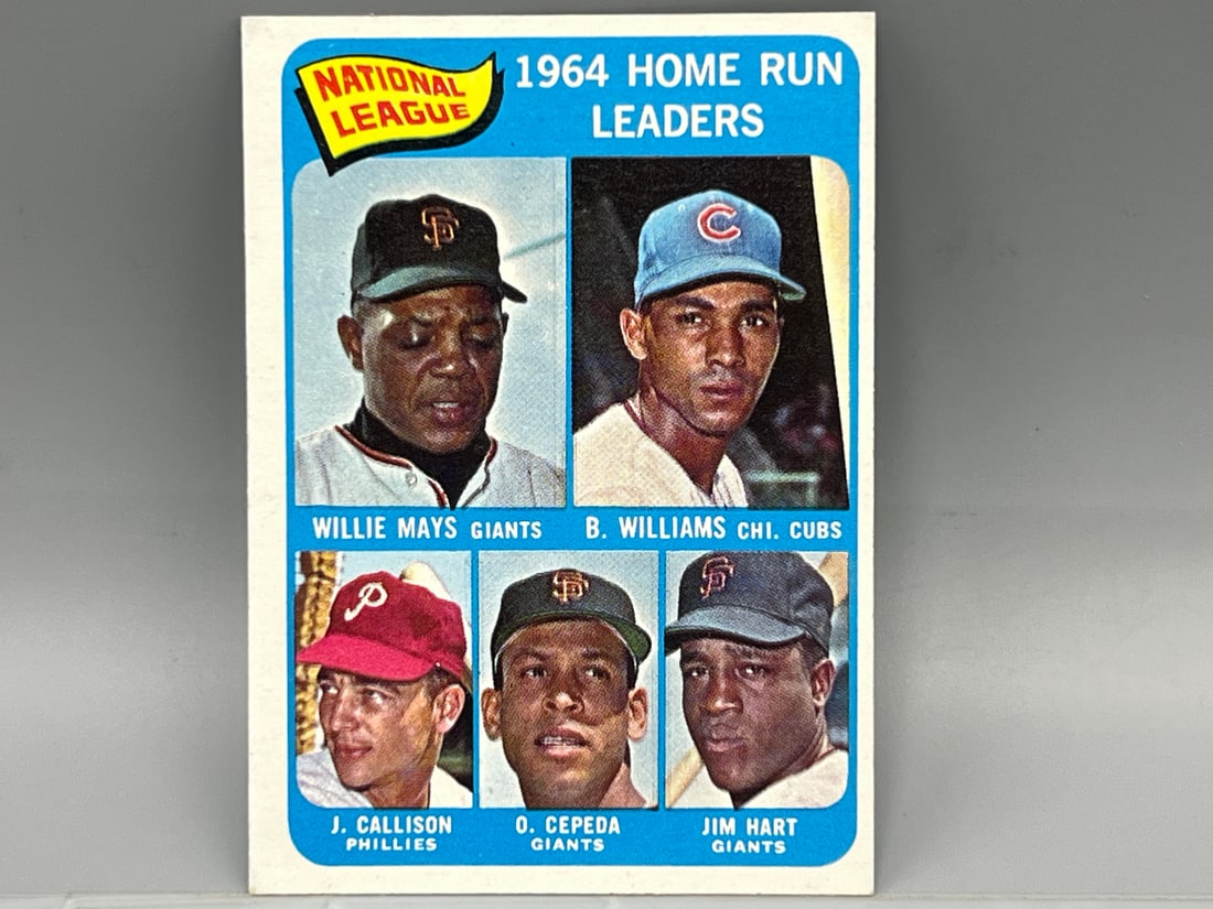 1965 Topps NL Home Run Leaders Mays/Williams/Callison/Cepeda/Hart #4: 1965 Topps NL Home Run Leaders Mays/Williams/Callison/Cepeda/Hart #4