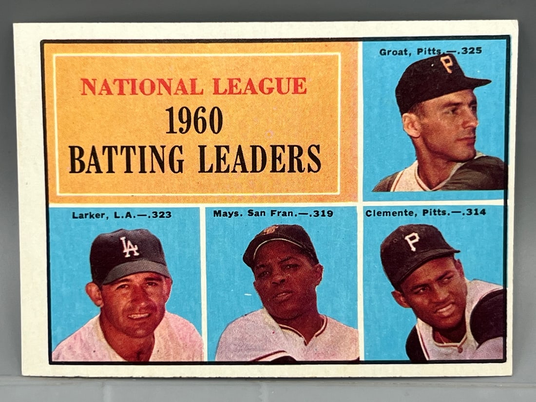 1961 Topps NL Batting Leaders Groat/Larker/Mays/Clemente #41 (1 of 2)